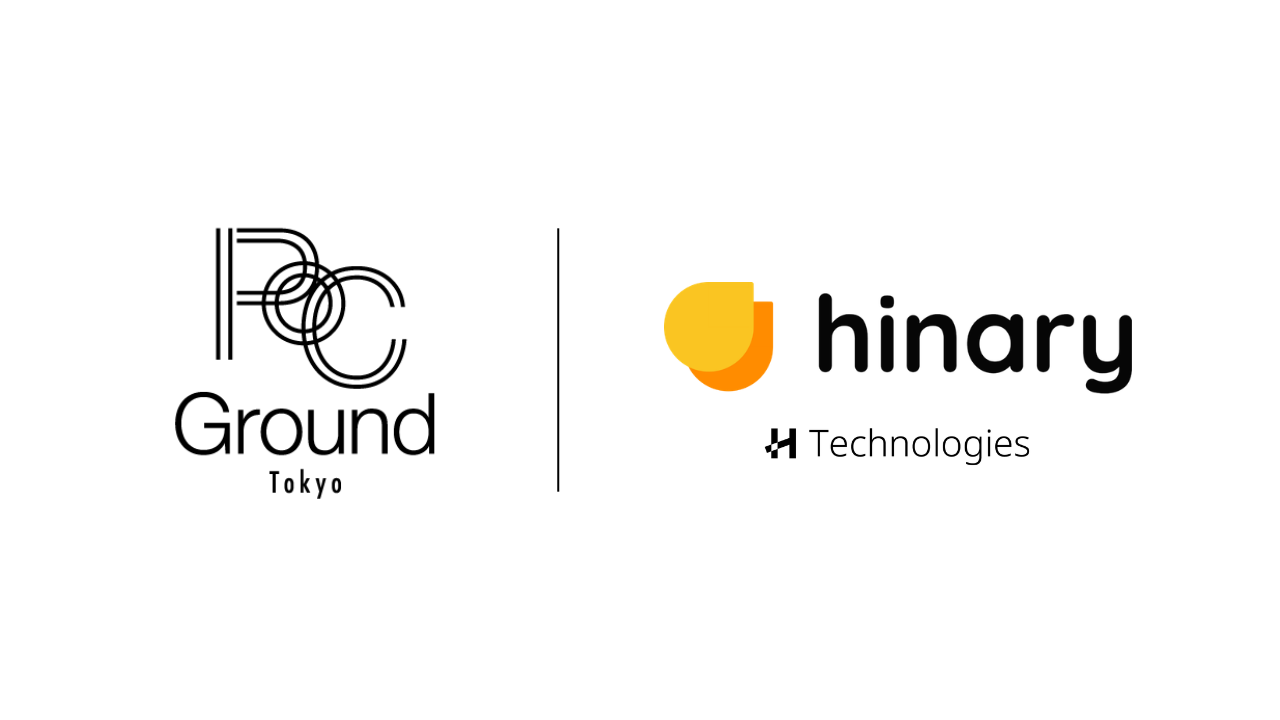 PoC Ground Tokyoと保育AI hinaryのロゴ